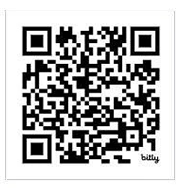 A black and white QR code centered on a white background with the word bitty in small font at the bottom right corner, designed for quick access to the TechServe Mobile App.